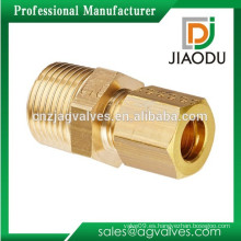 JD-1922 Conector de compresión macho de latón de conexión de tubería